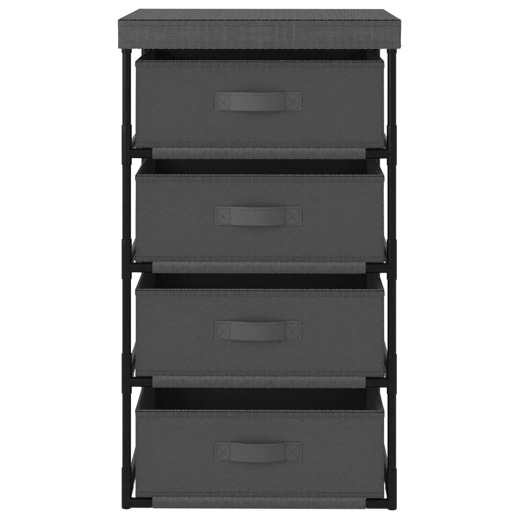 vidaXL Storage Rack | Steel Grey | Steel, Fabric (100% Polyester) | Medium 2