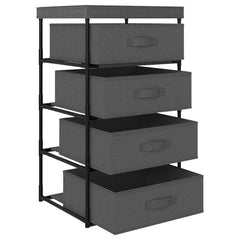 vidaXL Storage Rack | Steel Grey | Steel, Fabric (100% Polyester) | Medium 3