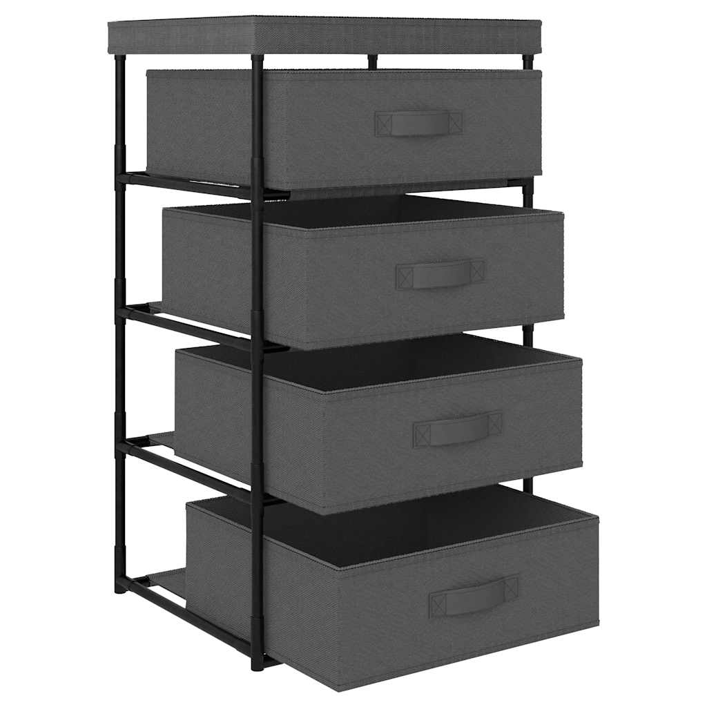 vidaXL Storage Rack | Steel Grey | Steel, Fabric (100% Polyester) | Medium 3