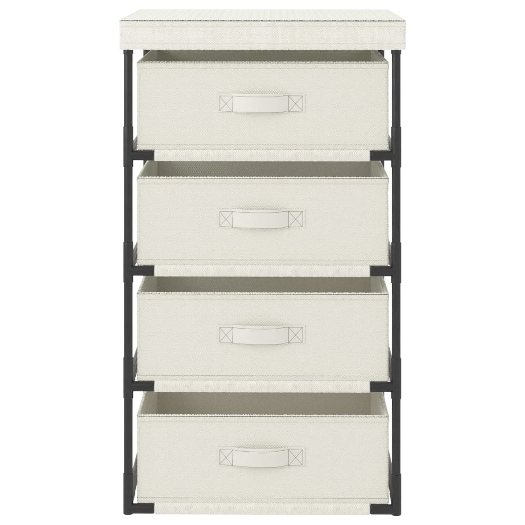 vidaXL Storage Rack | Cream | Steel, Fabric (100% Polyester) | Lightweight 2
