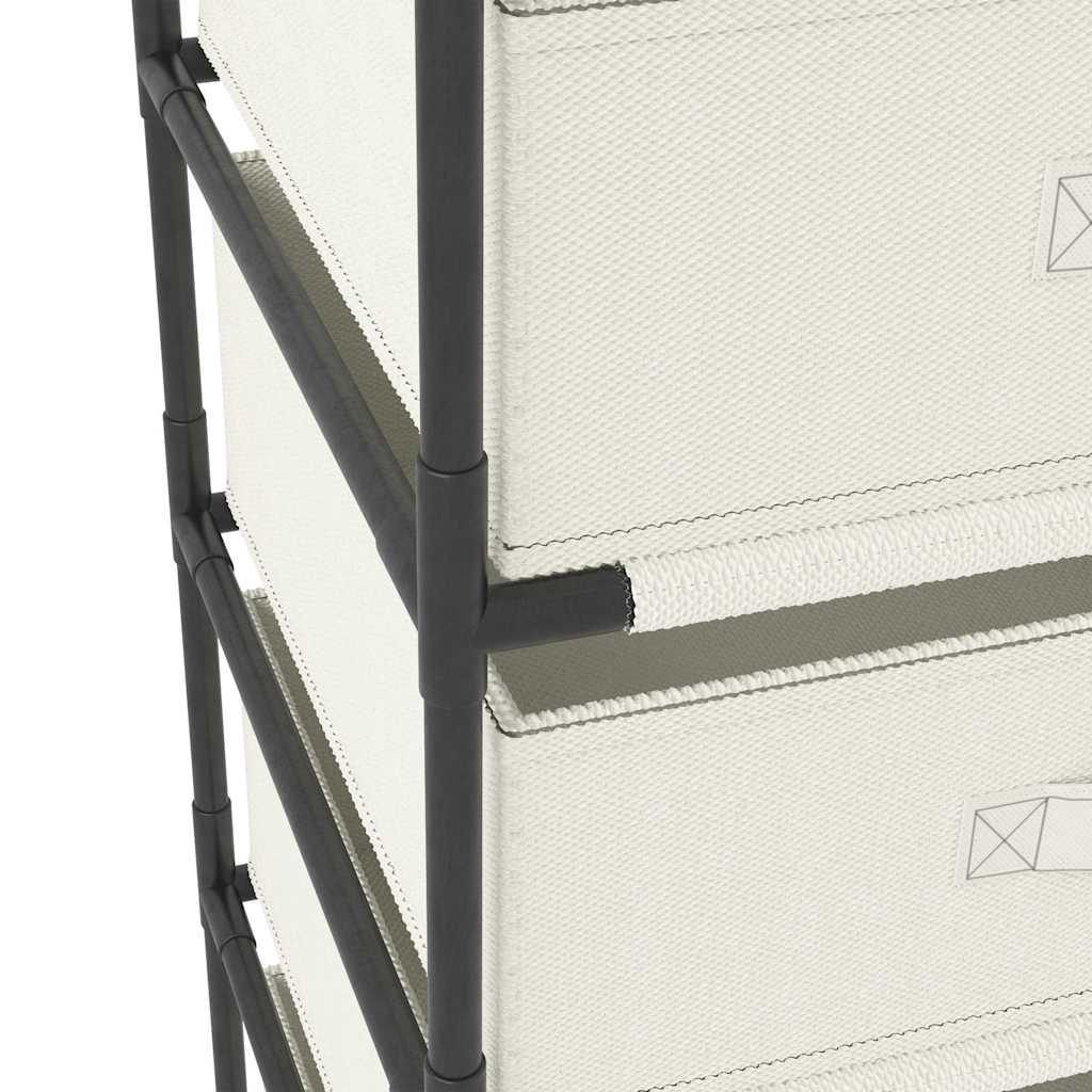 vidaXL Storage Rack | Cream | Steel, Fabric (100% Polyester) | Lightweight 5