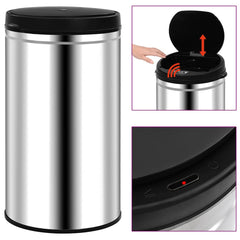 Automatic Sensor Dustbin Stainless Steel Silver 60 l