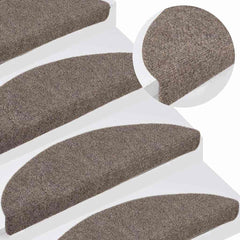 vidaXL Stair Mat | Set of 15 | Cream | Needle-punched fabric (100% PP) | Medium 5