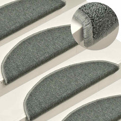 Stair Mats Half Round 15 in Dark Green
