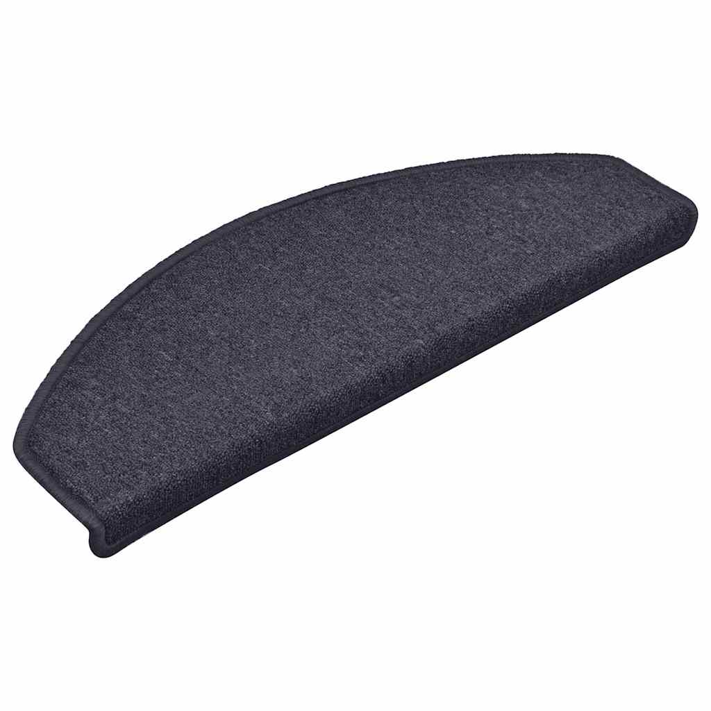 vidaXL Stair mats 15 pcs 65 x 24 x 4 cm Non-Slip Dark Grey and Blue 3