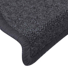 vidaXL Stair mats 15 pcs 65 x 24 x 4 cm Non-Slip Dark Grey and Blue 6