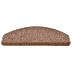 vidaXL Stair mats 15 pcs 65 x 24 x 4 cm Non-Slip Brown 4
