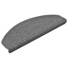 vidaXL Stair mats 15 pcs 65 x 24 x 4 cm Non-Slip Grey and Black 3