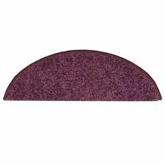 vidaXL Stair Mats 15 pcs 56x17x3 cm Dark Purple Half Round 6