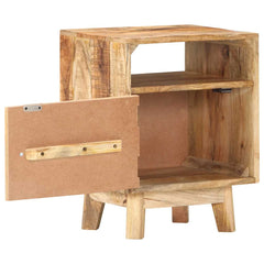 vidaXL Bedside Table 40x30x50 cm Rough Mango Wood 2