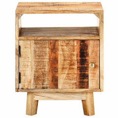 vidaXL Bedside Table 40x30x50 cm Rough Mango Wood 3
