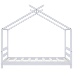 vidaXL Kids Bed Frame | White | Solid pine wood, plywood | Toddler | Durable 4