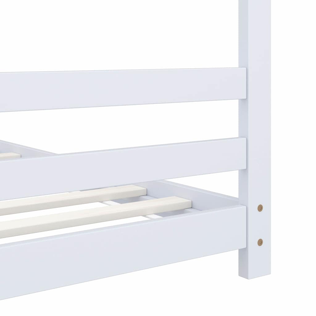 vidaXL Kids Bed Frame | White | Solid pine wood, plywood | Toddler | Durable 6