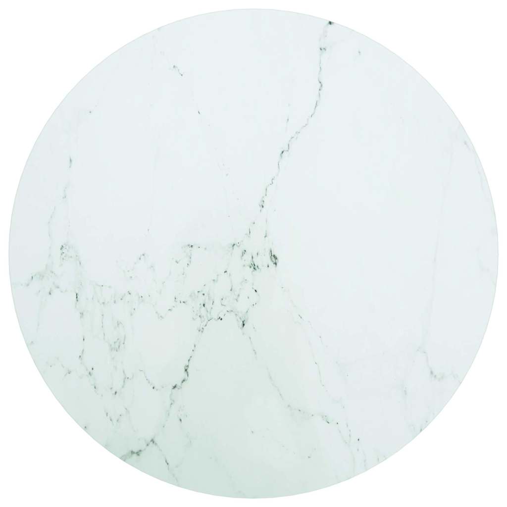 vidaXL Table Top | White | Tempered Glass | Small | Pattern | Table Top 1