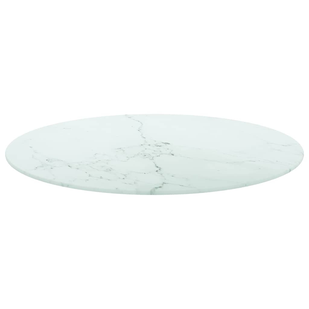 vidaXL Table Top | White | Tempered Glass | Small | Pattern | Table Top 2