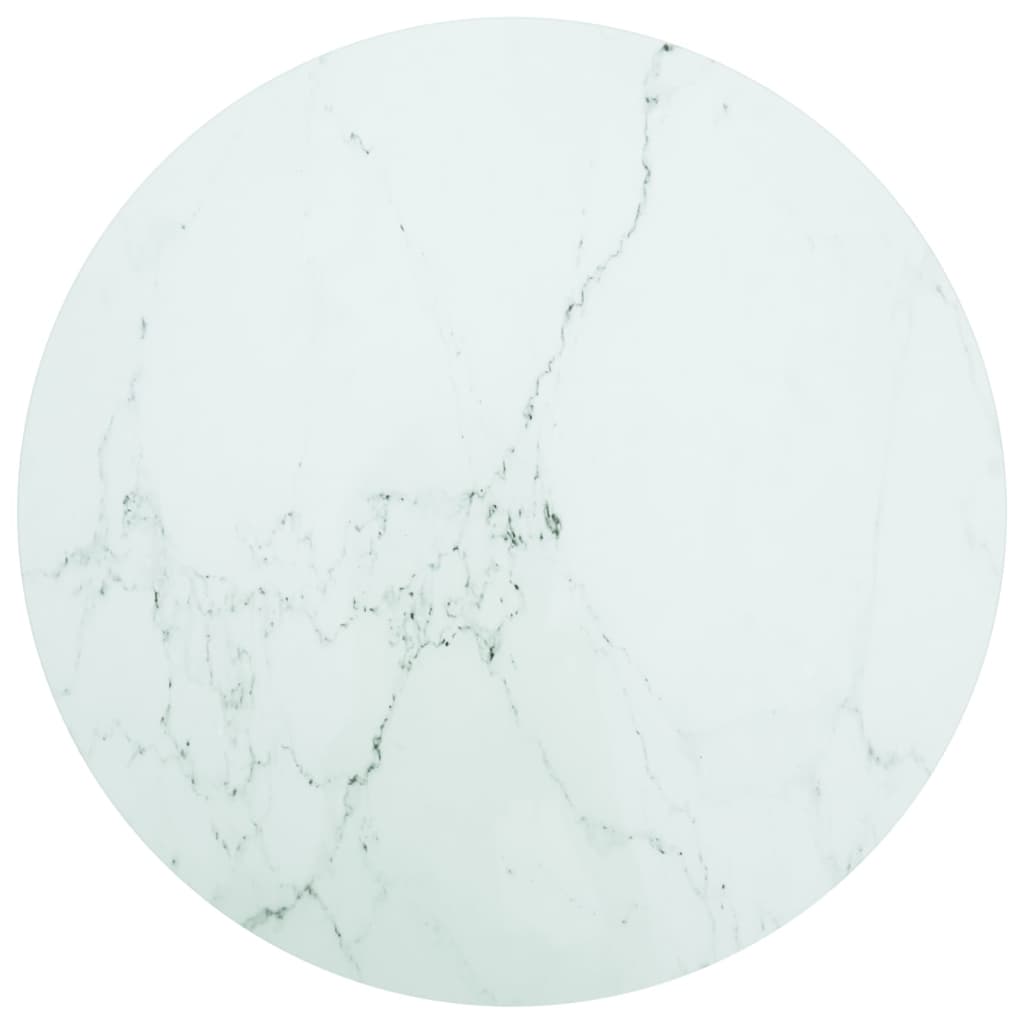vidaXL Table Top | White | Tempered glass | 80 cm diameter | Durable 1