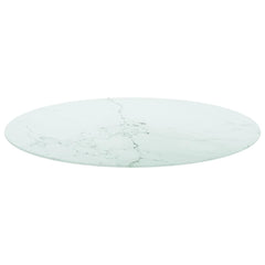 vidaXL Table Top | White | Tempered glass | 80 cm diameter | Durable 2