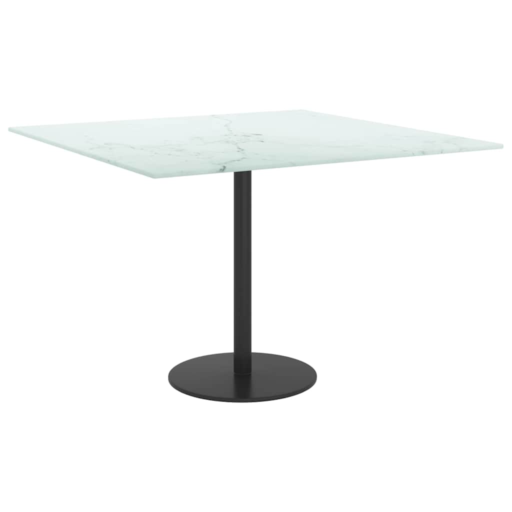 vidaXL Table Top | White | Tempered Glass | Pattern | Table Top | Square 4