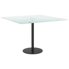 vidaXL Table Top | White | Tempered Glass | Pattern | Table Top | Square 4