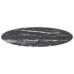 vidaXL Table Top | Black with marble design | Tempered Glass | Medium | Durable 2