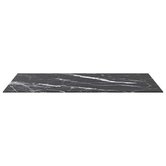 vidaXL Table Top | Black with marble pattern | Tempered Glass | Standard 3