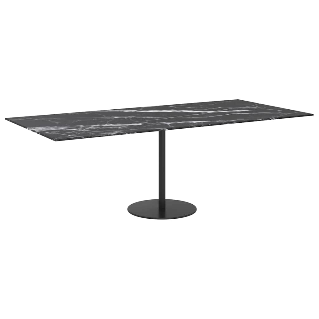 vidaXL Table Top | Black with marble pattern | Tempered Glass | Standard 5