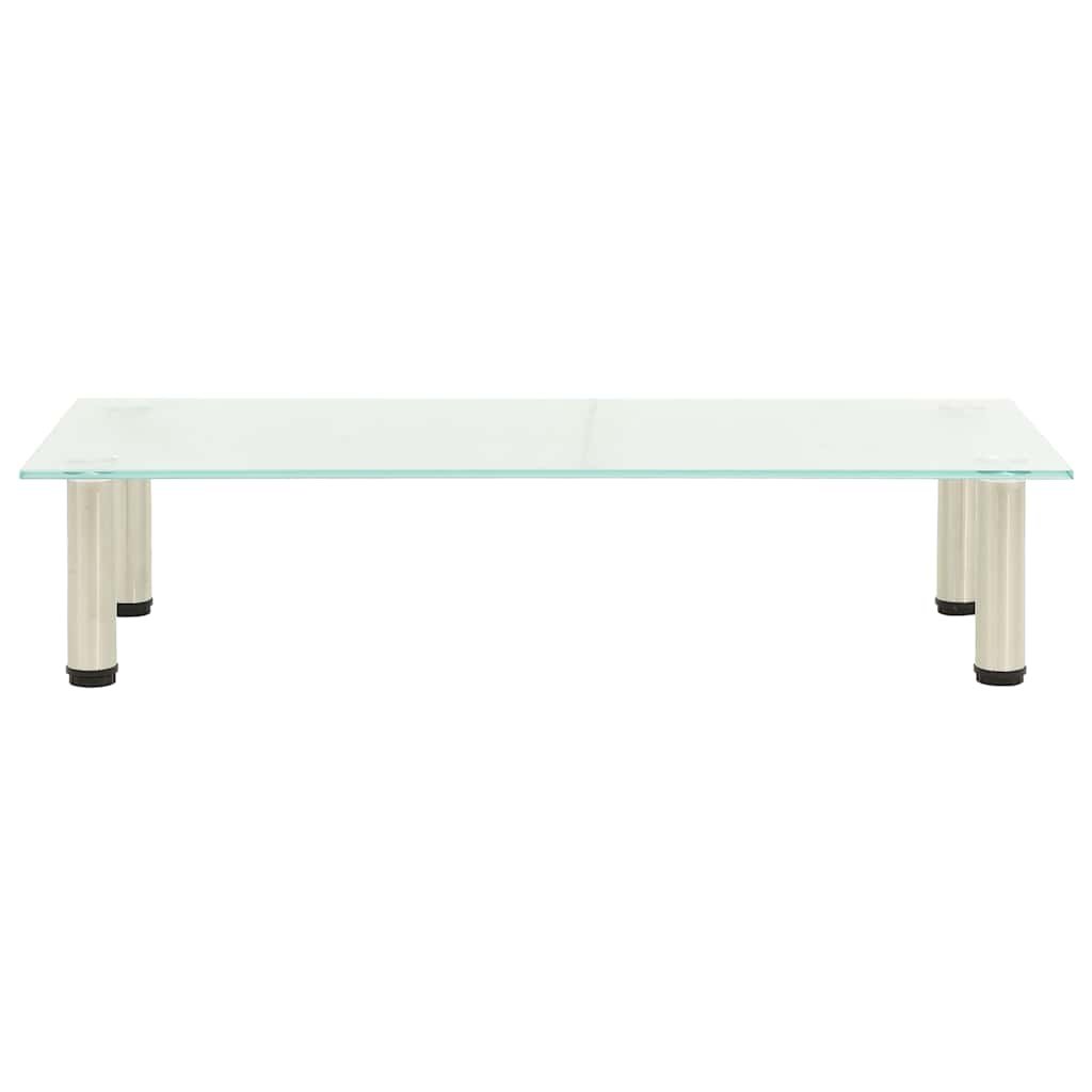 vidaXL TV Stand | Transparent | Tempered glass, Stainless steel | Medium 2