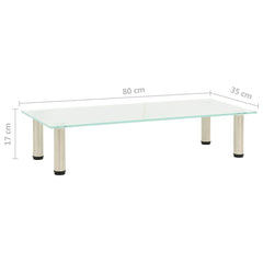 vidaXL TV Stand | Transparent | Tempered glass, Stainless steel | Medium 5