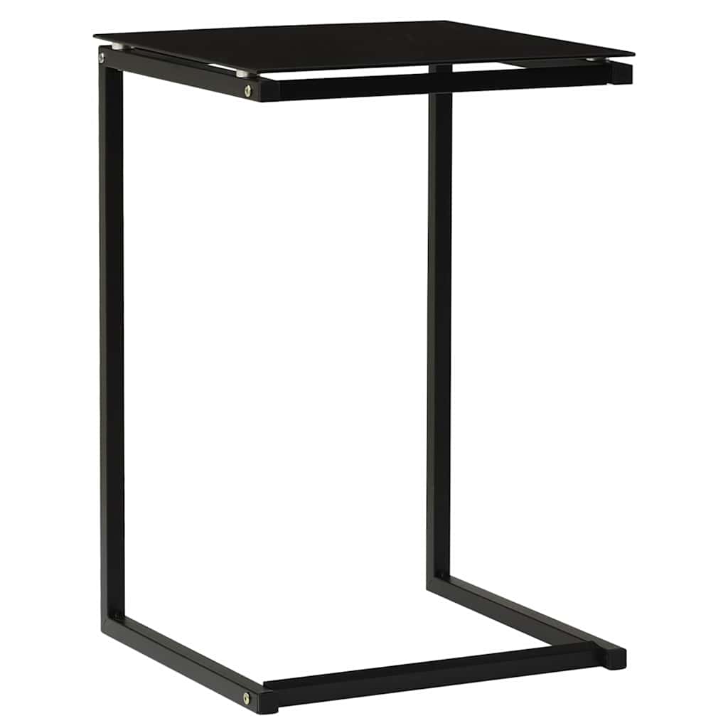 vidaXL Side Table | Black | Tempered Glass | 40x40x60 cm | Stylish Design 1