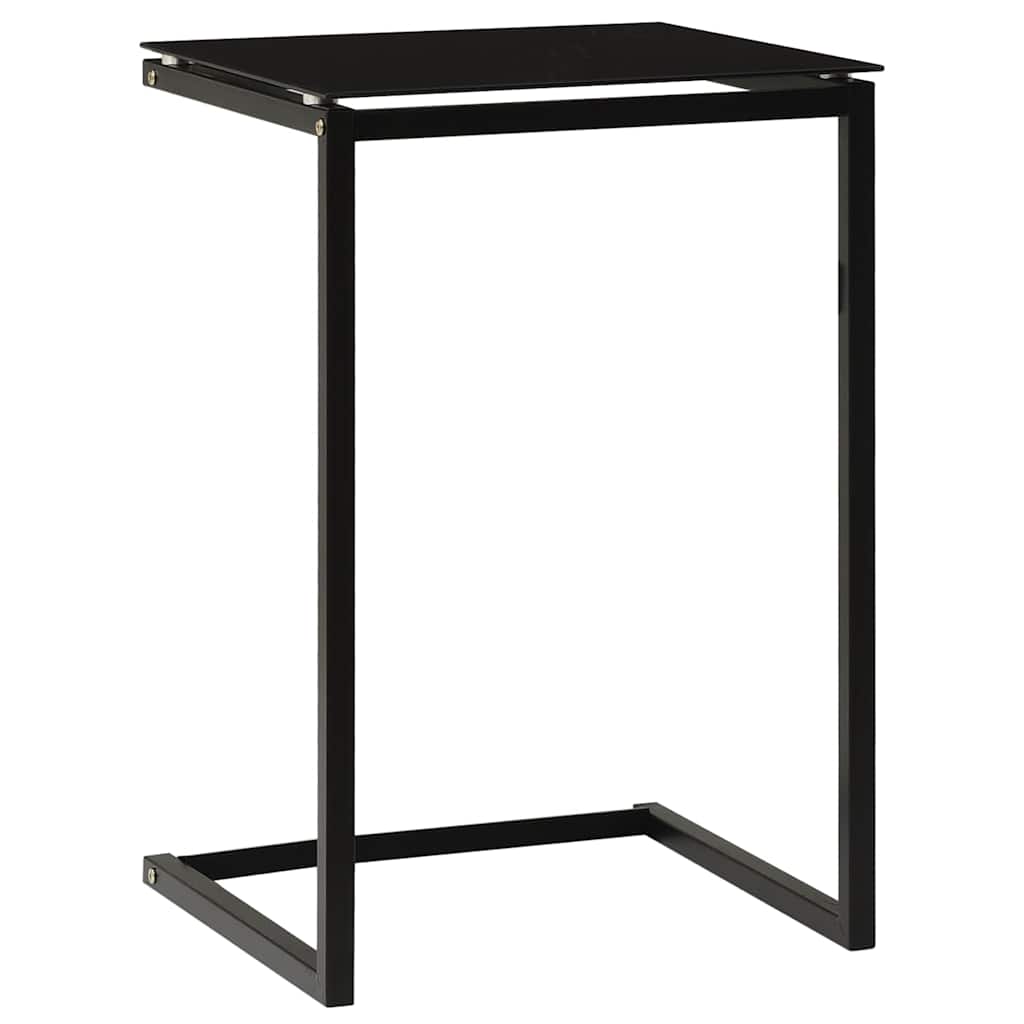vidaXL Side Table | Black | Tempered Glass | 40x40x60 cm | Stylish Design 4
