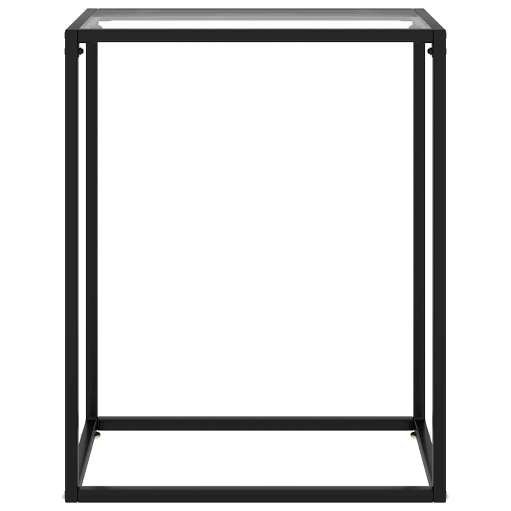 vidaXL Console Table | Transparent | Tempered Glass, Powder-Coated Steel 2
