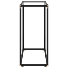 vidaXL Console Table | Transparent | Tempered Glass, Powder-Coated Steel 3
