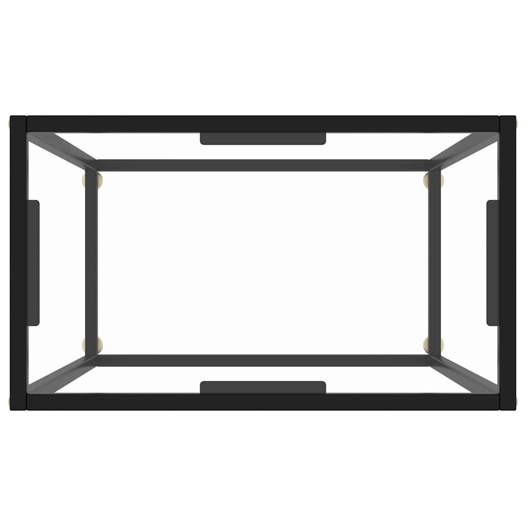 vidaXL Console Table | Transparent | Tempered Glass, Powder-Coated Steel 4