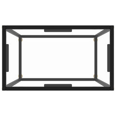 vidaXL Console Table | Transparent | Tempered Glass, Powder-Coated Steel 4