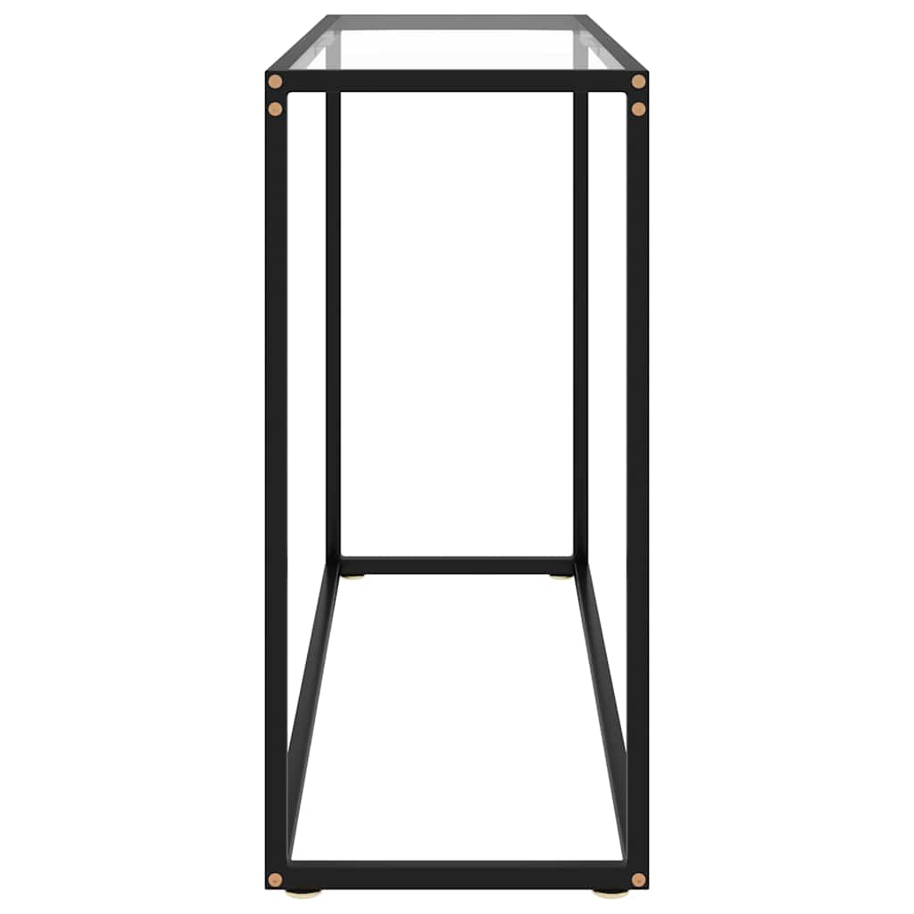 Console Table Tempered Glass without feet Transparent 100 x 35 x 75 cm
