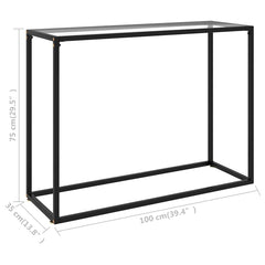 vidaXL Console Table | Transparent | Tempered glass | 100 x 35 x 75 cm | Simple 6