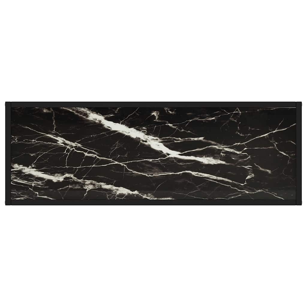 vidaXL Console Table Black 100x35x75 cm Tempered Glass 4