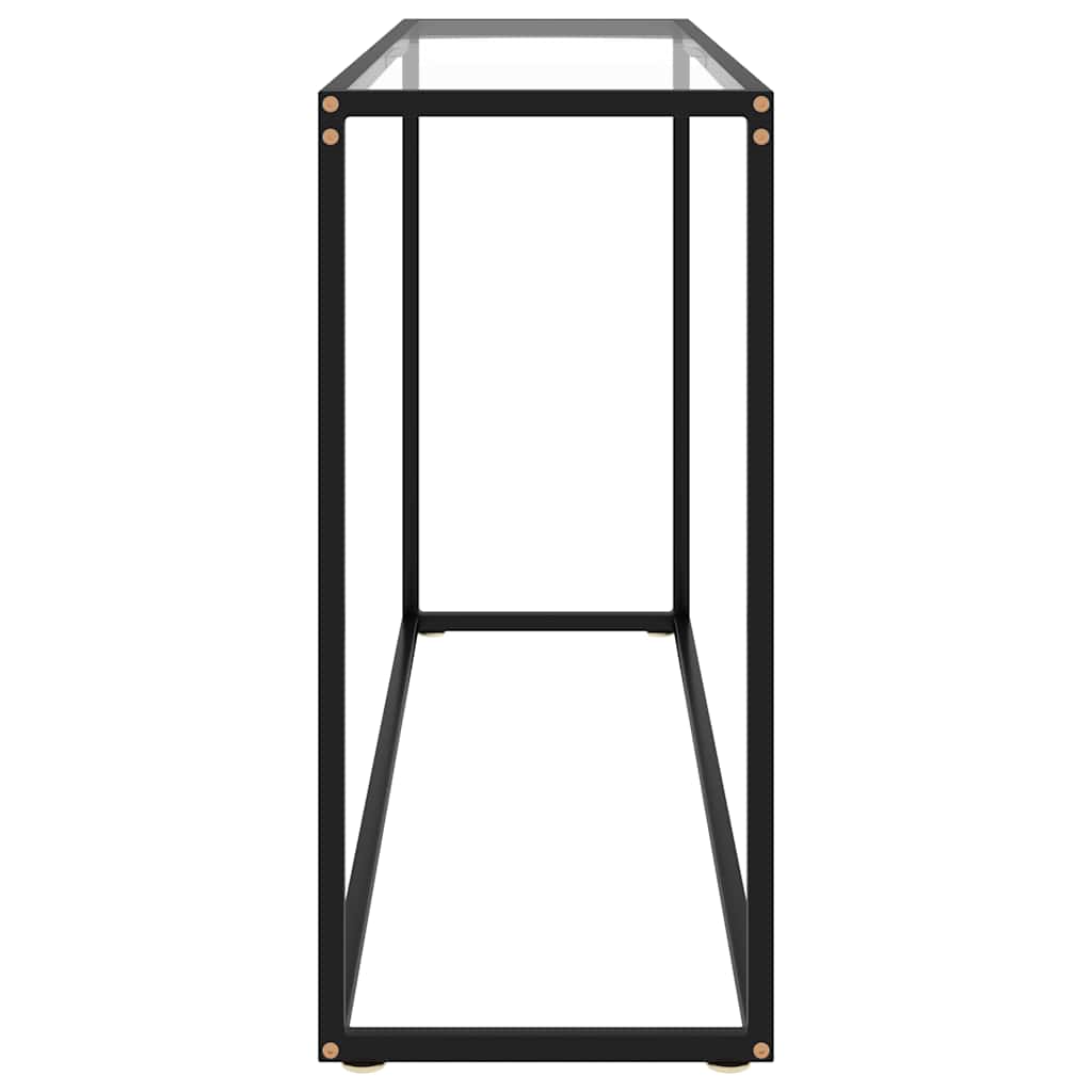 Console Table Tempered Glass without feet Transparent 120 x 35 x 75 cm