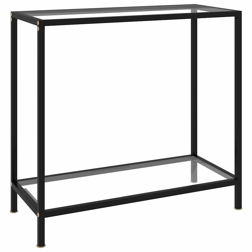 vidaXL Console Table Tempered Glass with Feet