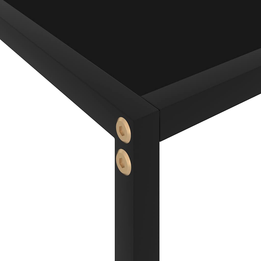 vidaXL Console Table Black 100x35x75 cm Tempered Glass 5