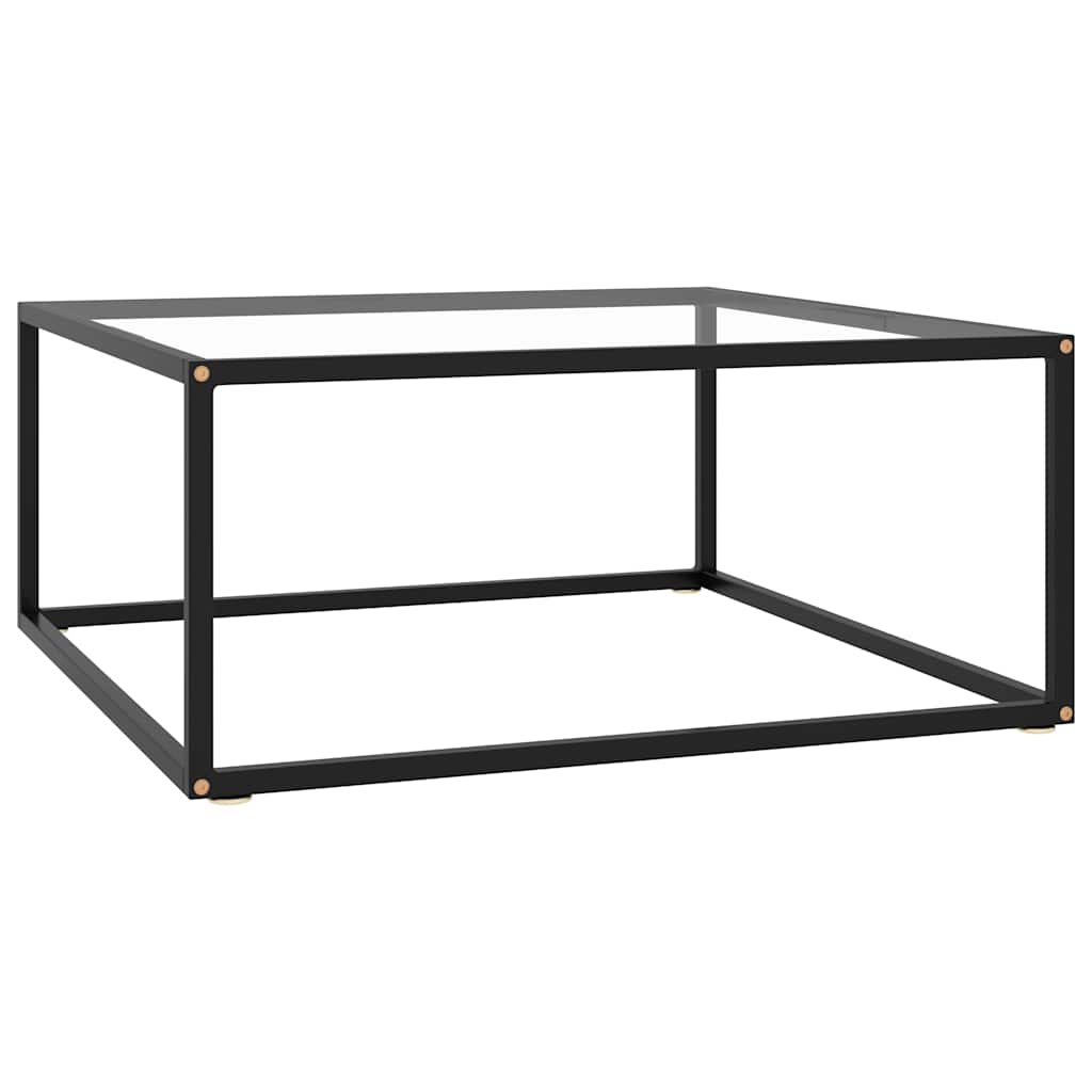 vidaXL Coffee Table with Glass Height 35 cm