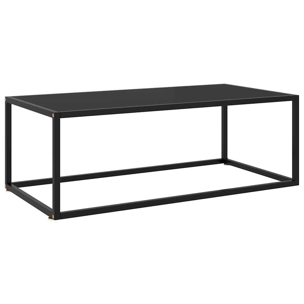 Coffee Table with Glass Height 35 cm Black 100 cm 50 cm