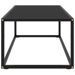 vidaXL Coffee Table Black with Black Glass 100x50x35 cm 3