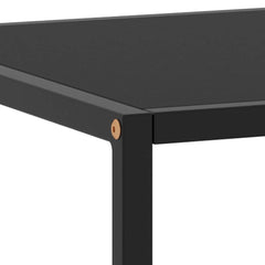 vidaXL Coffee Table Black with Black Glass 100x50x35 cm 5