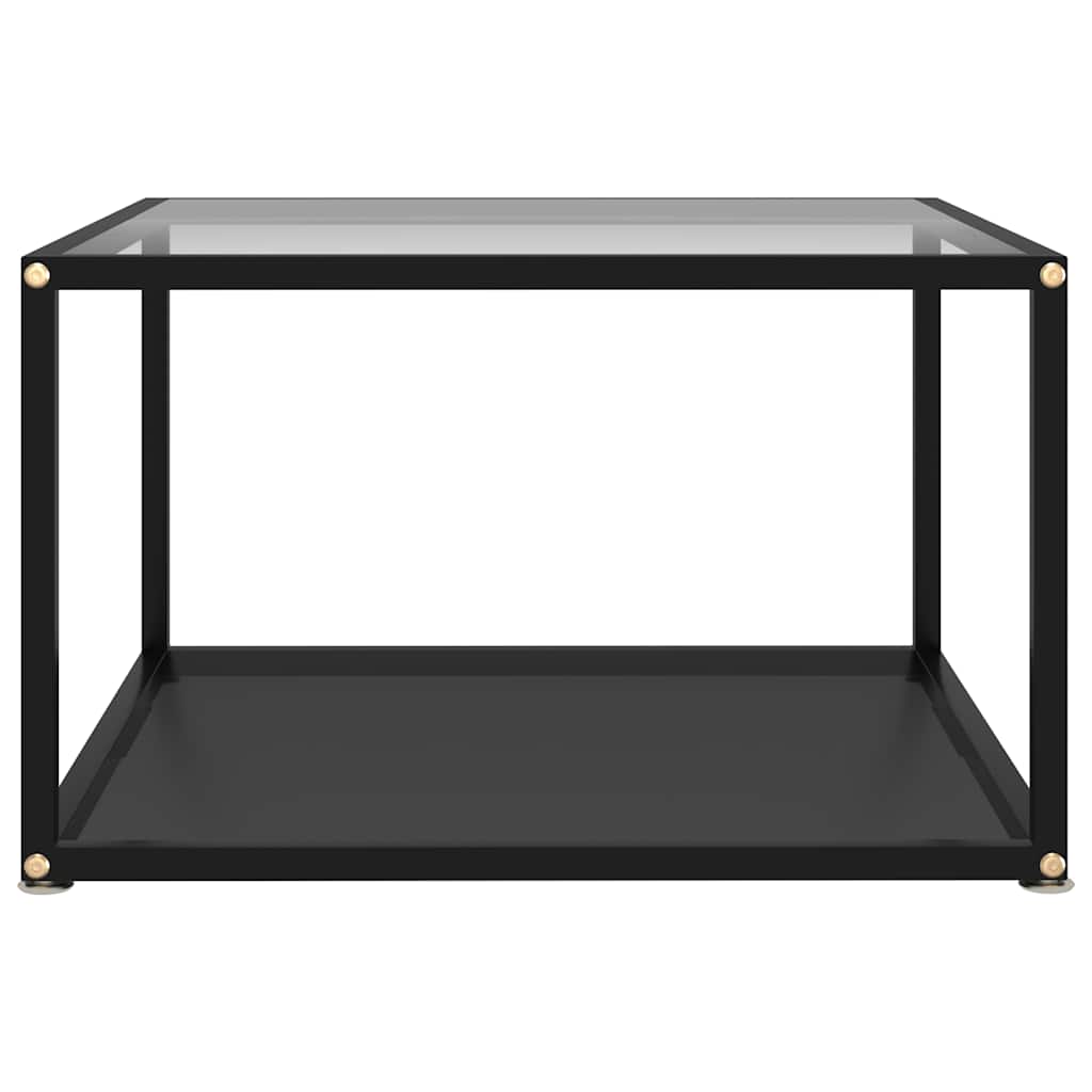vidaXL Coffee Table | Transparent and Black 2