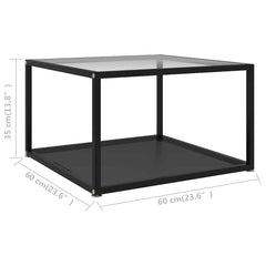 vidaXL Coffee Table | Transparent and Black 5