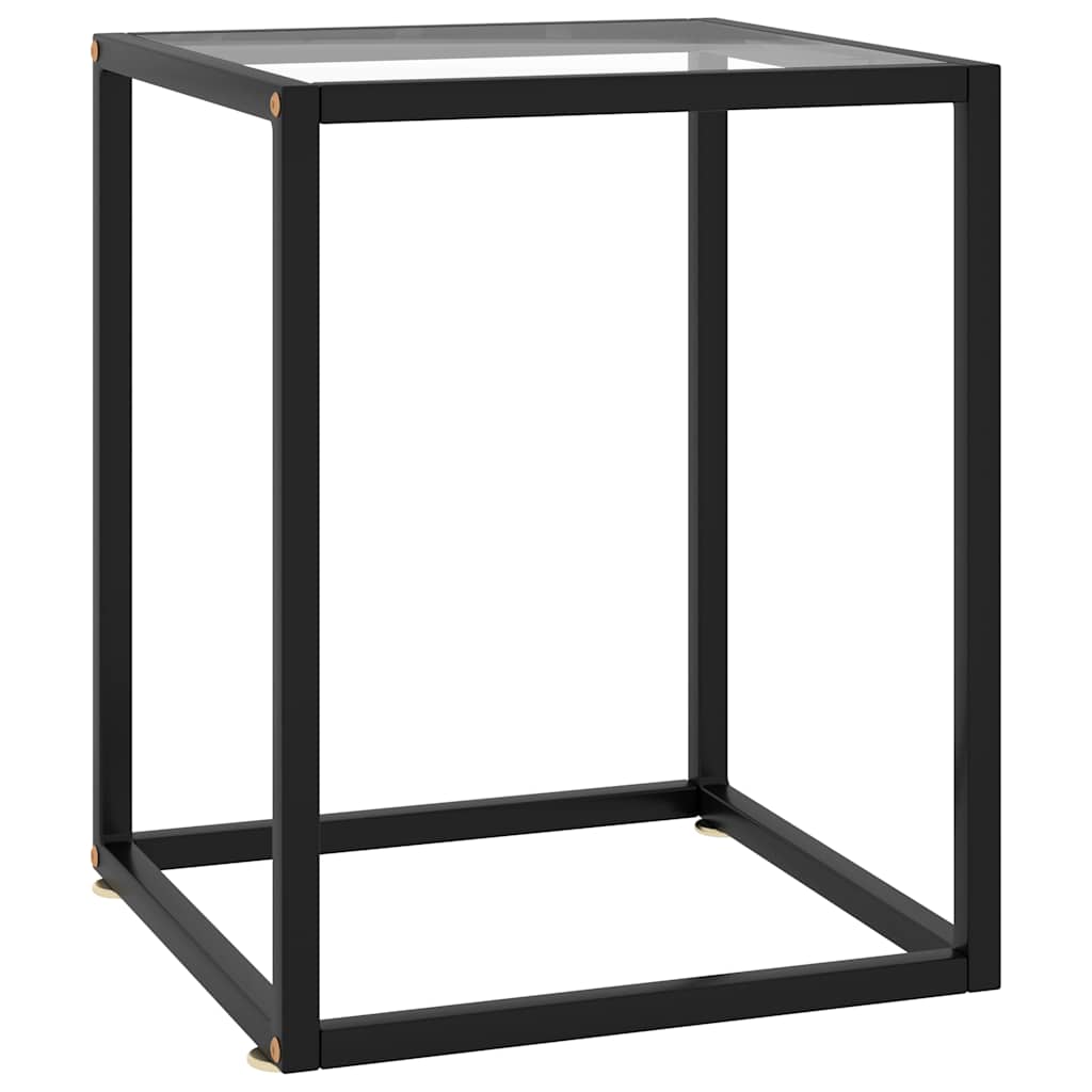 vidaXL Coffee Table | Black | Tempered Glass | 40x40x50 cm | Modern 1