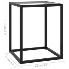 vidaXL Coffee Table | Black | Tempered Glass | 40x40x50 cm | Modern 5