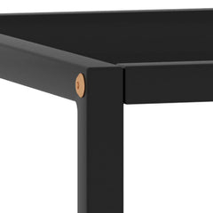 vidaXL Coffee Table Black with Black Glass 40x40x50 cm 4