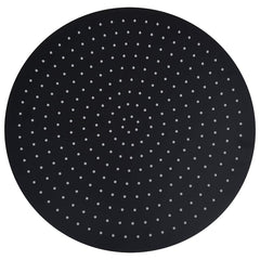vidaXL Rain Shower Head Stainless Steel 50 cm Round Black 2